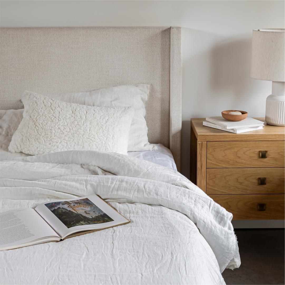 Josie King Bed - Cream