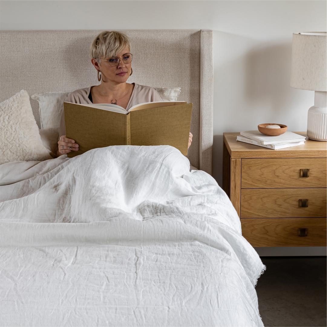 Josie Queen Storage Bed - Cream