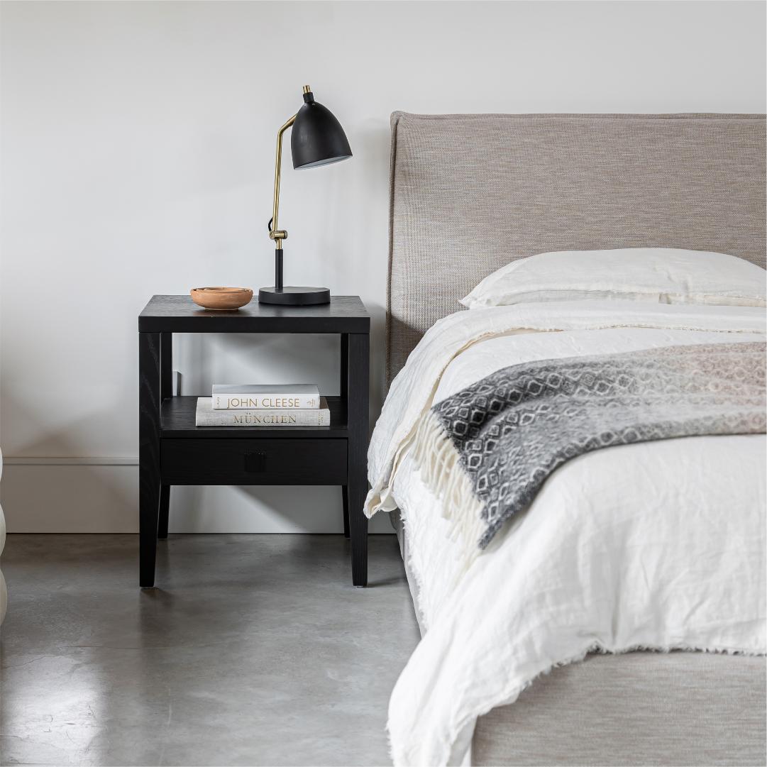 Hara 1 Drawer Accent Table - Black