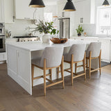 Fawcett Counter Stool - Taupe Boucle - Blonde