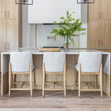 Fawcett Counter Stool - Taupe Boucle - Blonde