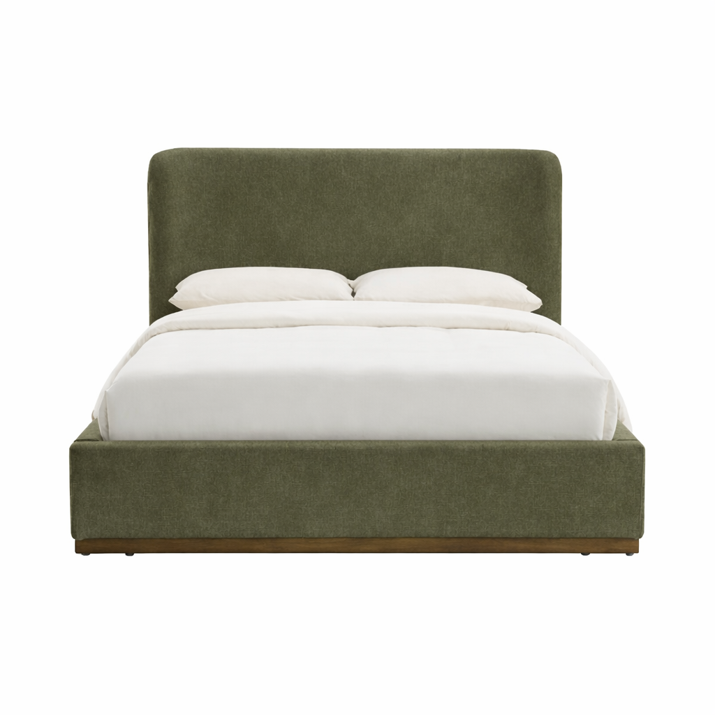Faye Queen Storage Bed Short - Velvet Fern