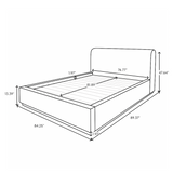 Faye King Storage Bed Short - Perfect Taupe