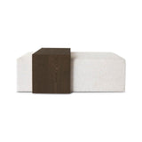 Forest Coffee Ottoman - Cream and Dark Brown