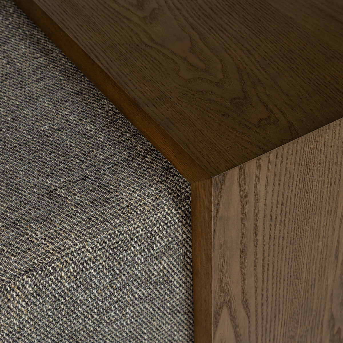 Forest Coffee Ottoman - Pepper and Dark Oak