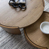 Forma Nesting Coffee Tables (Set of 2) - Rustic Oak