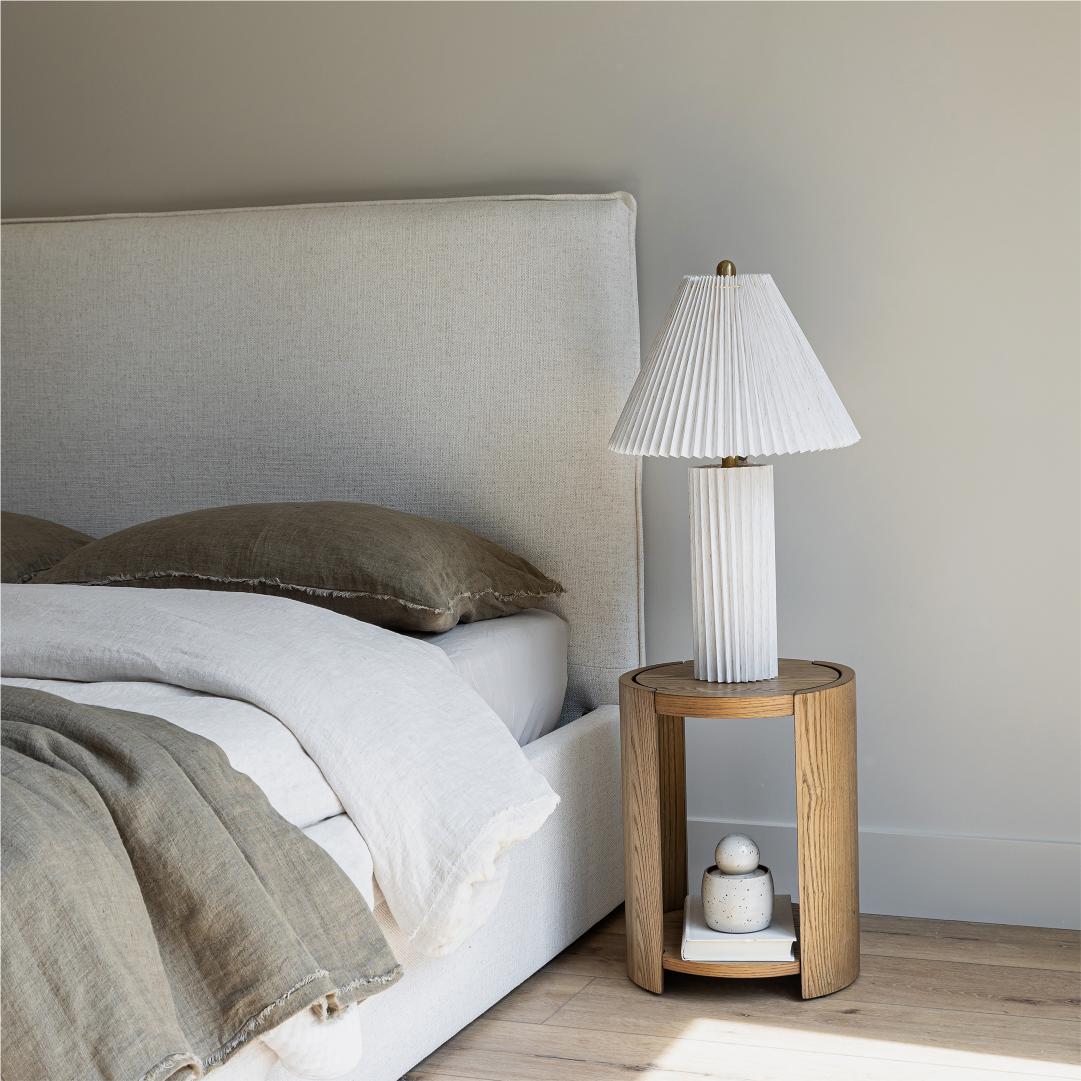 Julia King Bed - Cream