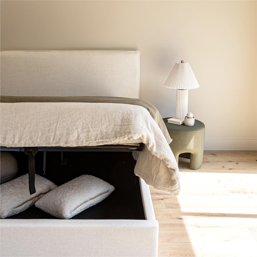 Julia Double Storage Bed - Cream