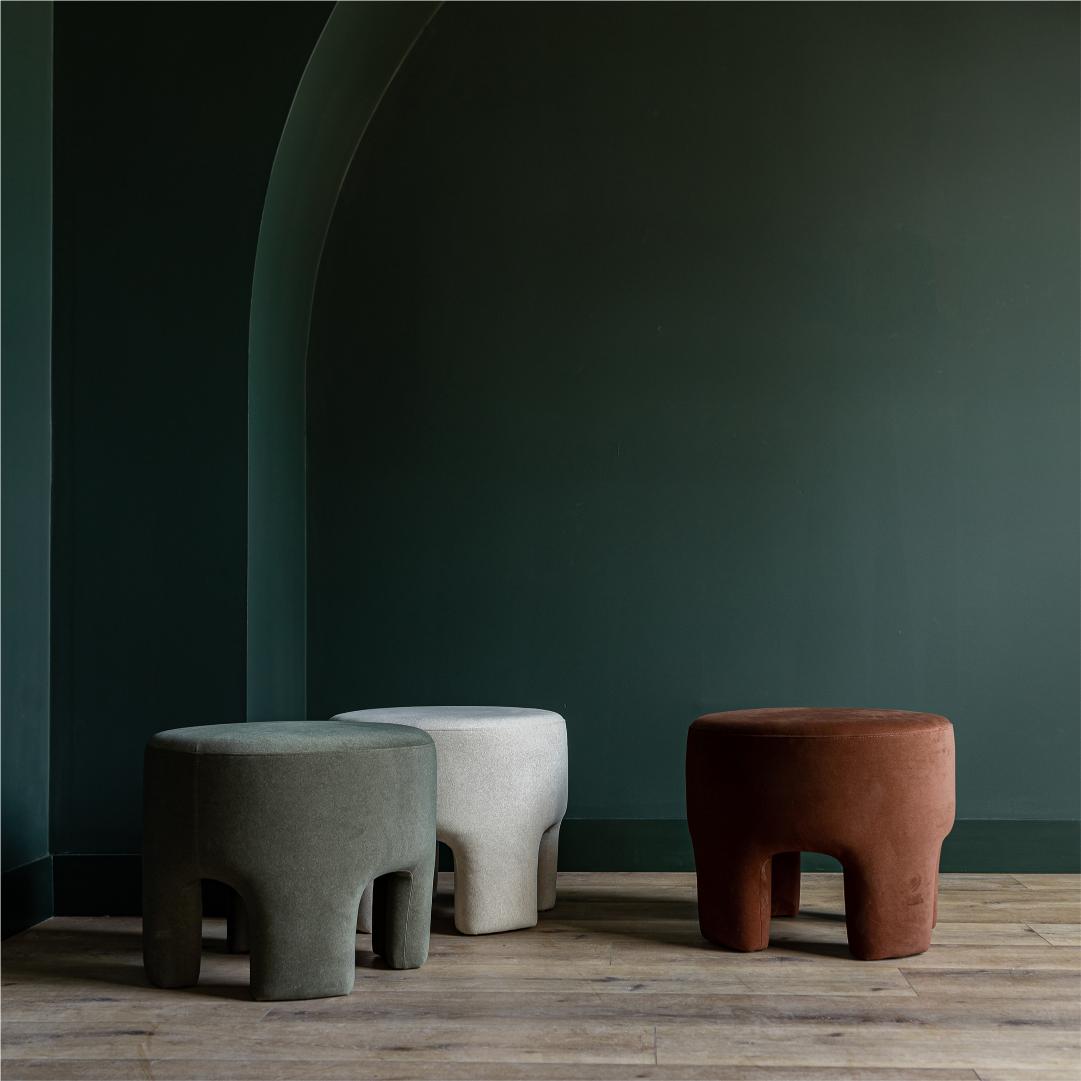 Ginger Ottoman - Velvet Fern