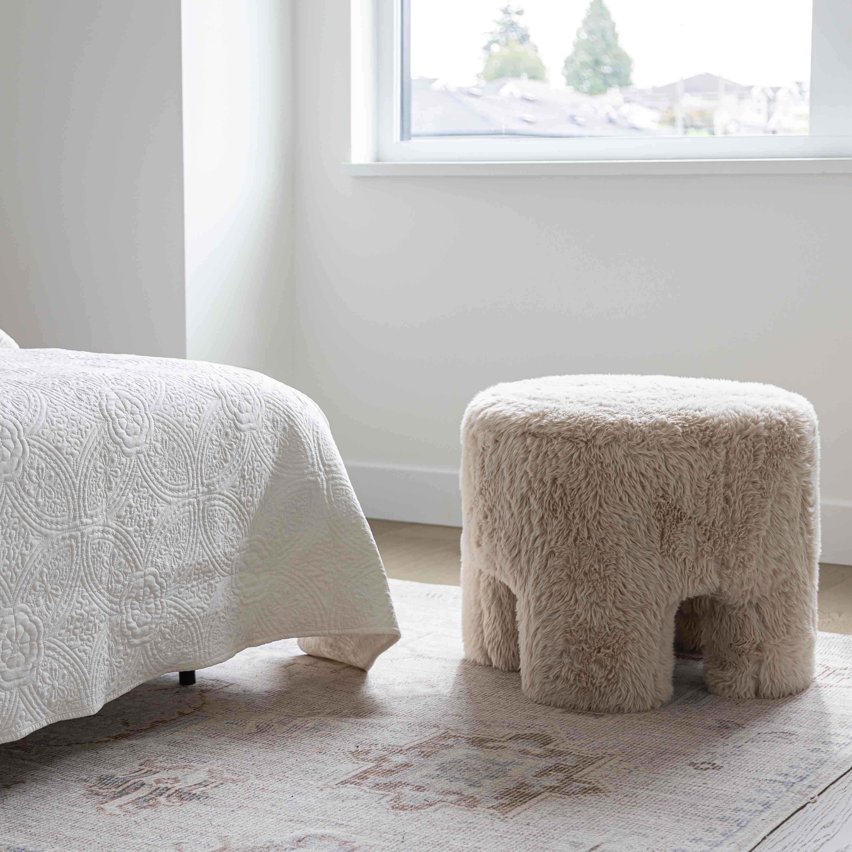 Ginger Ottoman - Downy Cream
