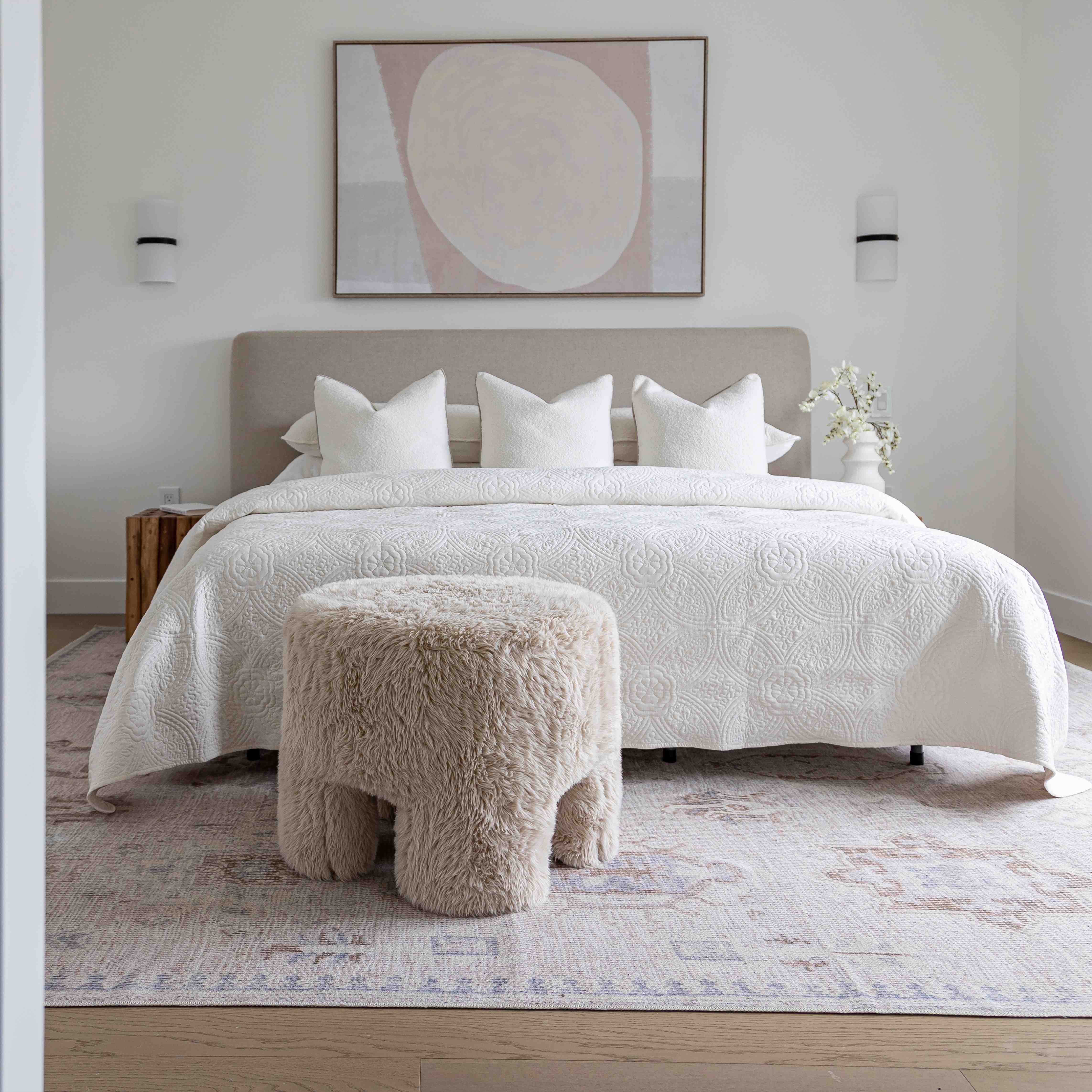 Ginger Ottoman - Downy Cream