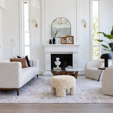 Ginger Ottoman - Downy Cream