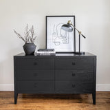 Hara 6 Drawer Dresser - Black