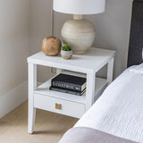 Hara 1 Drawer Accent Table - White