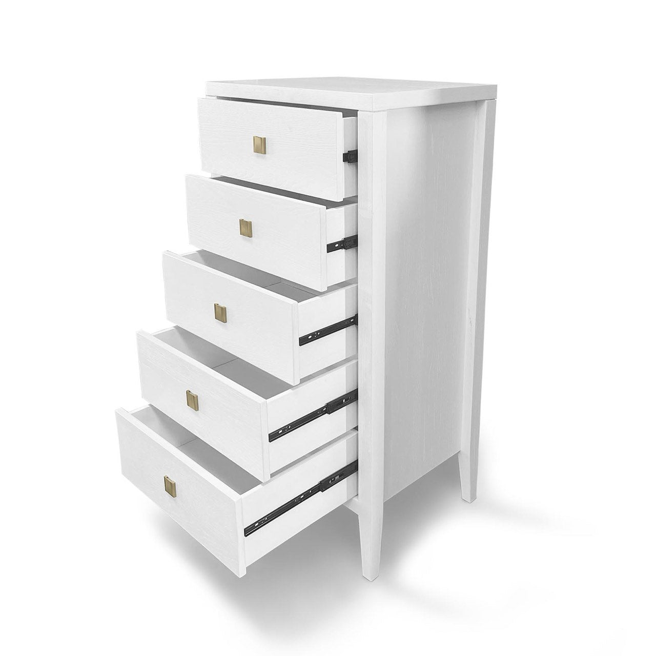 Hara 5 Drawer Tall Dresser - White