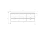 Hara 9 Drawer Dresser - White