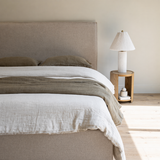 Julia King Bed - Light Fawn
