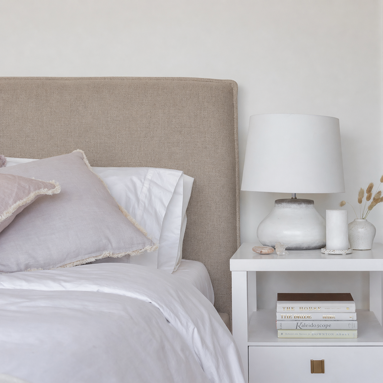 Julia Queen Bed - Light Fawn