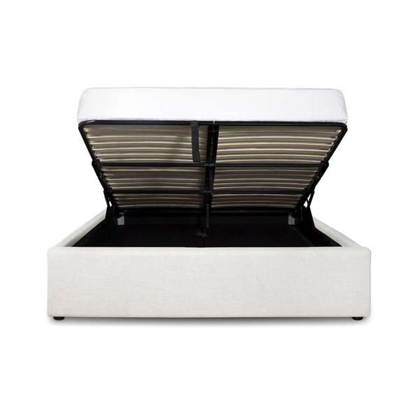 June Queen Storage Bed - Cream