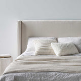 Lourdes King Storage Drawer Bed - Cream