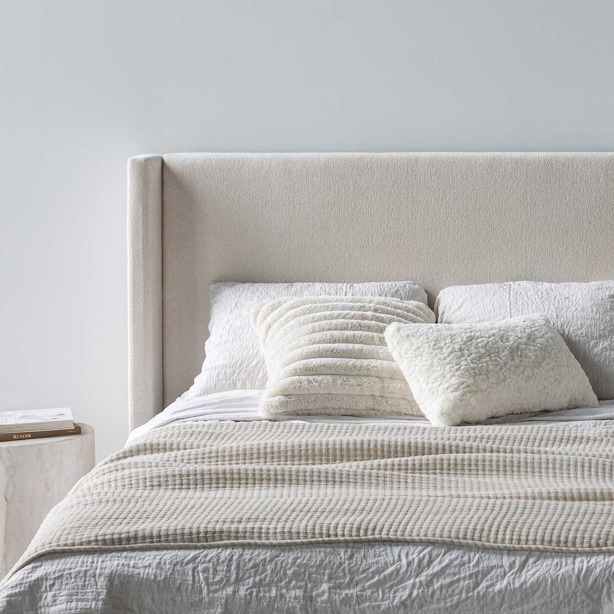 Lourdes Queen Storage Drawer Bed - Cream