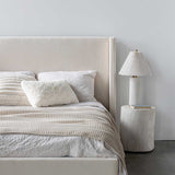 Lourdes King Storage Drawer Bed - Cream