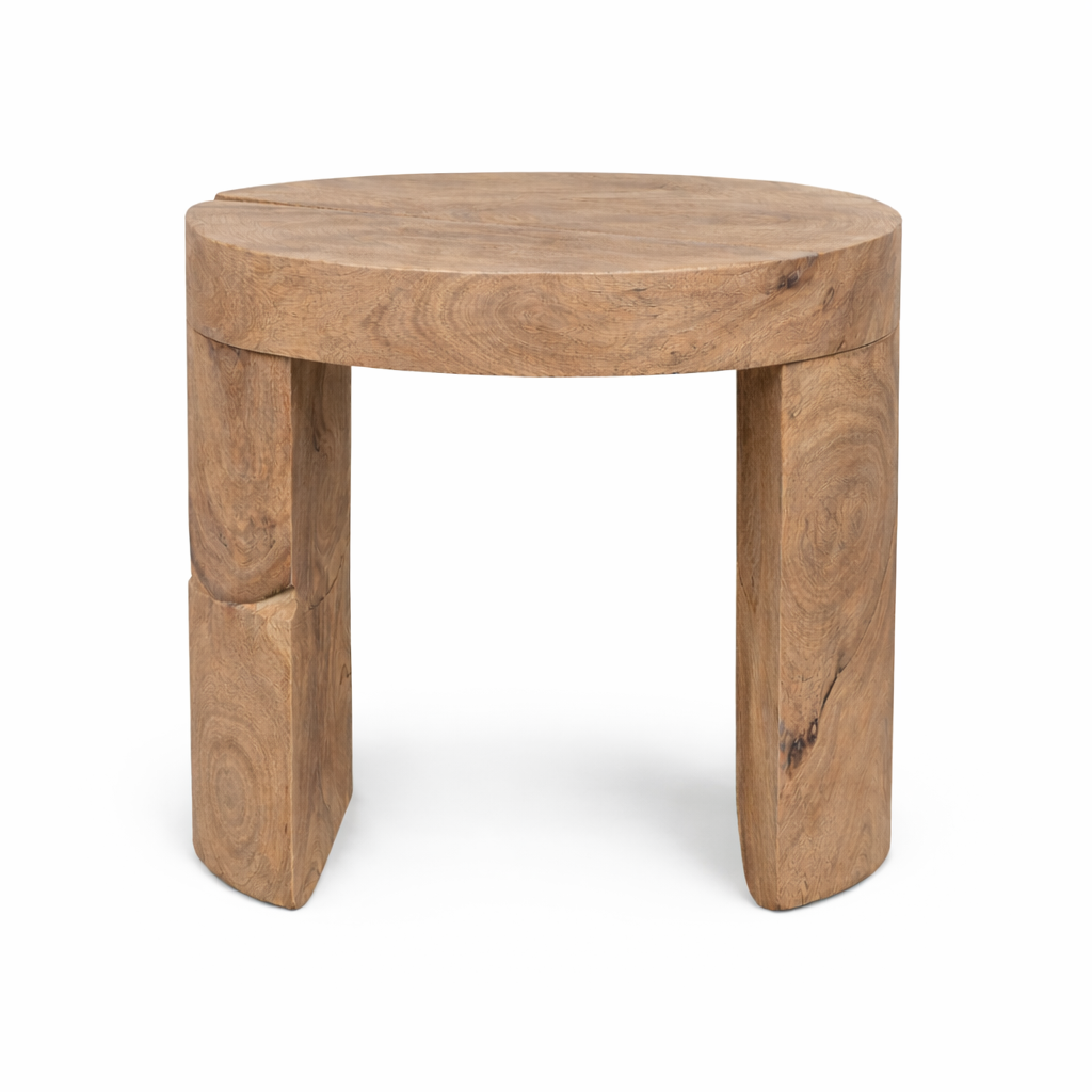 Natura Bundar Accent Table - Bleached