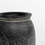 Natura Torino Vase Short - Black Teak