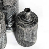 Natura Harper Vase Set of 3 - Burnt Black Teak