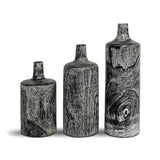Natura Harper Vase Set of 3 - Burnt Black Teak