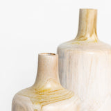 Natura Prado Vase Set of 2 - White Wash Teak