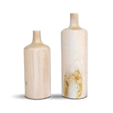 Natura Prado Vase Set of 2 - White Wash Teak