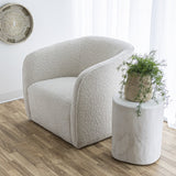 Nova Wide 16" Stump - Round - White
