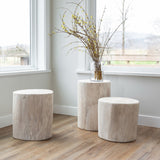 Nova Wide 16 Inch Stump - Round - White