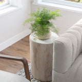 Nova Wide 21 Inch Stump - Round - White