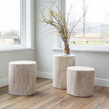 Nova Wide 21" Stump - Round - White
