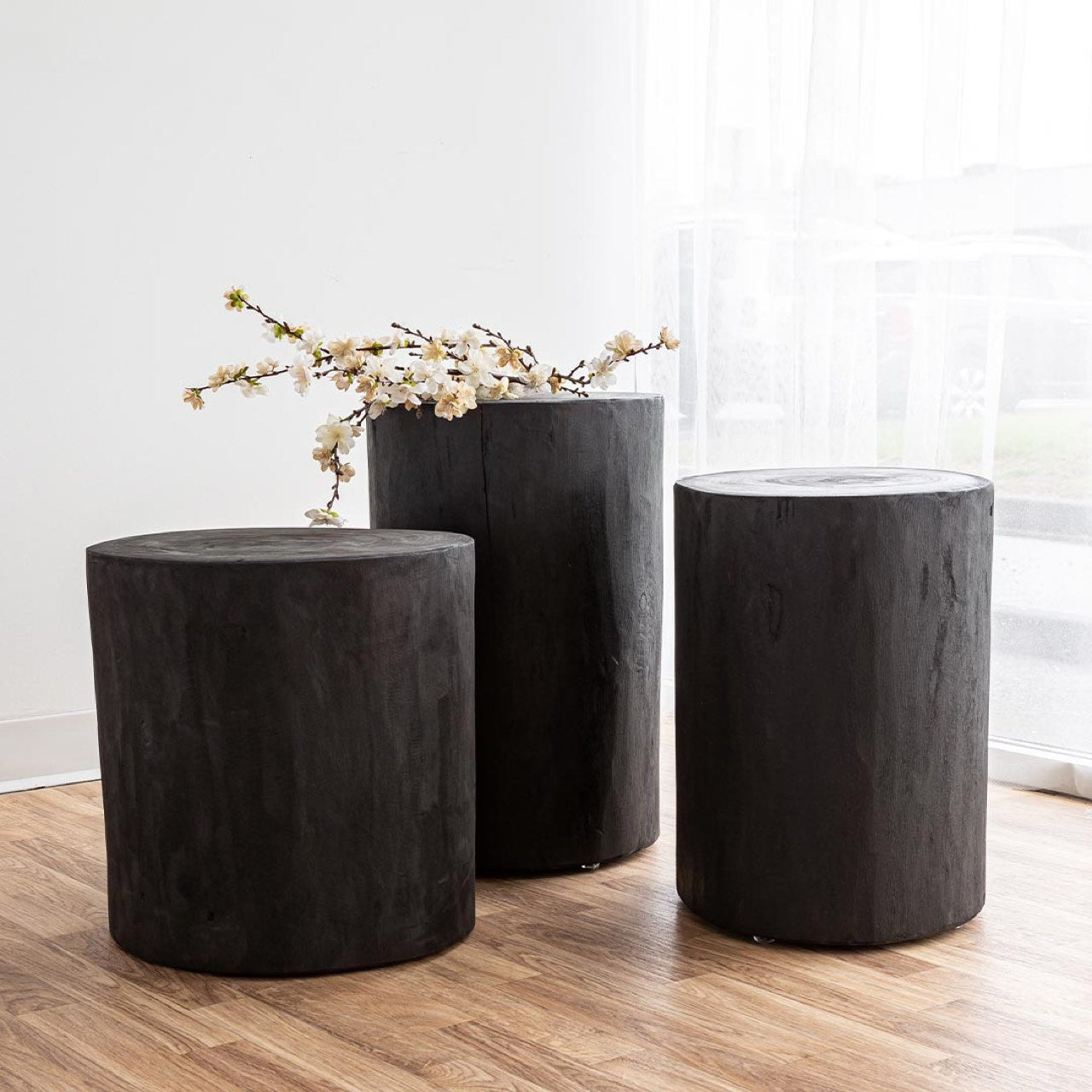 Nova Wide 16" Stump - Round - Black