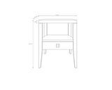 Hara 1 Drawer Accent Table - Natural Oak