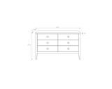 Hara 6 Drawer Dresser - Black